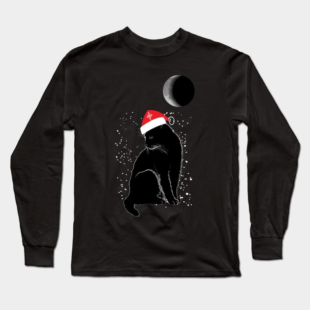 Christmas is Meow Cat Gift Long Sleeve T-Shirt by UranusArts